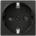 WS160N systo Tomada Schuko,  lig.rápidos,  preto